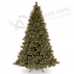 Groothandel 7 ft.Fonkelende dennenboom kunstmatige kerstboom met traditionele gloeilampen(MY100.097.00)