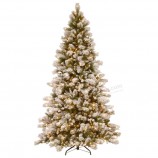 Wholesale 7-1/2 FT.雪の多いウエストウッドパインは、650個のクリアライトを備えた人工クリスマスツリーをヒンジで締めた(MY100.085.00)