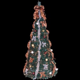 Großhandel 6 ft.Vollständig dekorierter Popup-Weihnachtsbaum mit Lichtern(MY100.093.00)