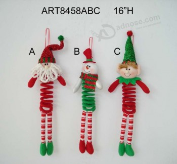 Wholesale 16"H Spring Body Christmas Decoration Gift Toy-3asst