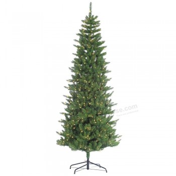 Großhandel 9 ft.Vor-Beleuchtete schmale Augusta Kiefer künstliche Weihnachtsbaum mit Metallständer(MY100.099.00)