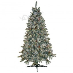 Wholesale 6.5英尺 Pre-点燃西伯利亚磨砂松人工圣诞树与低压led供应(MY100.095.00)