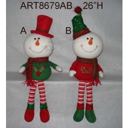 Wholesale 26"H Christmas Decoration Gift Snowman Sitter-2asst