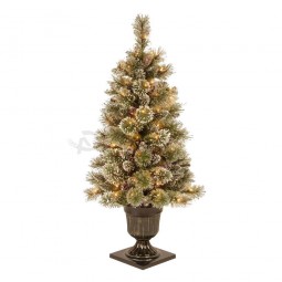 Wholesale 4 FT. Sparkling Pine Potted Artificial Christmas Tree with Pre-Lit (MY181.100.00)