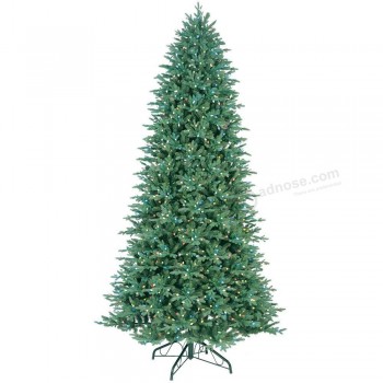 Wholesale 10.5 FT.只需切割豪华的白杨杉人工圣诞树与1100色选择led灯(MY100.077.00)