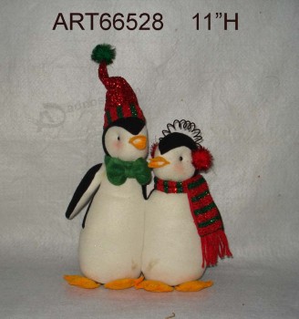 批发圣诞装饰11“h企鹅家庭