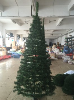 Al por mayor árbol de navidad popout espiral con consejos flocados y la iluminación(Oem)