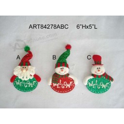 Wholesale Santa and Snowman Tree Decoration Ornament-3assorted