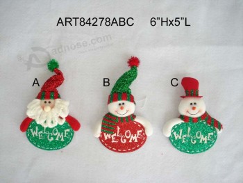 Groothandel santa en sneeuwpop boom decoratie ornament-3gemonteerd