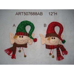 Wholesale 12"H Decoration Christmas Doorknob Elf -2asst