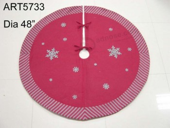 Wholesale 48" Dia Snowflake Christmas Decoration Skirt for Tree