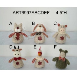 Wholesale 4.5"H Country Christmas Animal Ornaments-Christmas Decoration