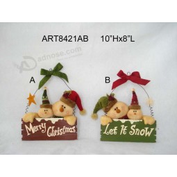 Hot Selling Wood Board Christmas Family Decoration Gift-2asst