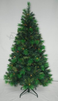 批发现实主义人工圣诞树与字符串光多颜色led装饰(AT1011)