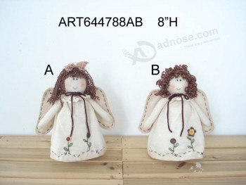 Wholesale Home Decoration Angel with Hand Embroidered Apron-2asst
