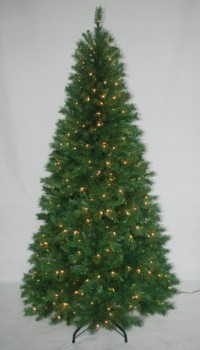 批发现实主义人工圣诞树与字符串光多颜色led装饰(AT1023)