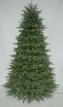 Arbre de Noël artificiel en gros réaliste avec chaîne de lumière multi couleur led décoration(AT1079)