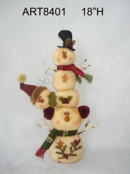 Al por mayor amontonamiento regalo de decoración de la familia del muñeco de nieve de Navidad