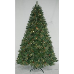 árbol de navidad artificial realista al por mayor con la decoración llevada multi del color de la secuencia de la luz(AT1002)