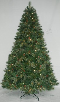 批发现实主义人工圣诞树与字符串光多颜色led装饰(AT1002)