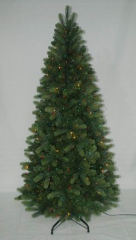 文字列の光のマルチカラーled装飾と卸売pe現実的な人工のクリスマスツリー(AT2117)