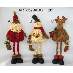 Venta al por mayor grande feliz navidad decoración figurine-3asst.