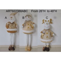 Wholesale Big Standing Christmas Decoration Gift with Expanding Legs-3asst.