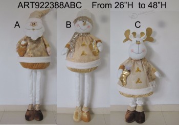 Wholesale Big Standing Christmas Decoration Gift with Expanding Legs-3asst.