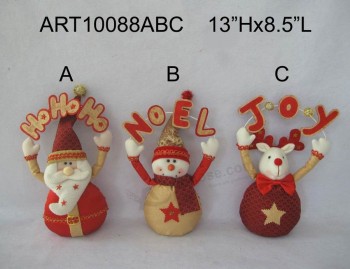 Wholesale Christmas with Sparkle Greeting Letters, 3 Asst-Christmas Decoration
