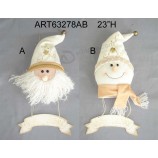 도매 산타와 눈사람 벽 상패 크리스마스 장식 선물 -2asst.