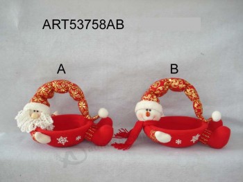 卸売かわいいクリスマス雪だるまのサンタのバスケット-クリスマスの装飾