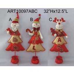 Wholesale Merry Christmas Figure Tree Gift, 3 Asst-Christmas Decoration