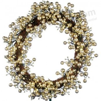 Wholesale 24in. Golden Starlite Creations Wreath with Batteris Operating 48 LEDs (MY255.258.00)