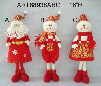Großhandels stehende Sankt-Schneemannweihnachtsweihnachtsdekoration toys-3asst