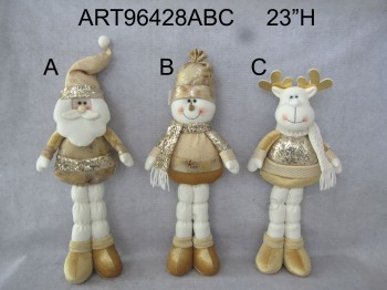 Wholesale Standing Santa, Snowman and Reindeer Christmas Decoration Gift-3asst