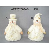 Custom floppy snowman christmas decoration hand geborduurd-2asst