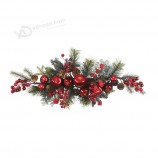 Wholesale 30inch Artificial Christmas Decoration Swag with Stunning Apple and Cherry (MY205.445.00)