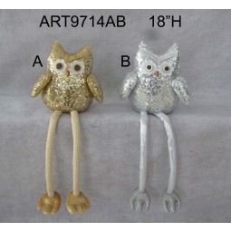 Wholesale Gold Sequin Owl Sitter Christmas Decoration Gift