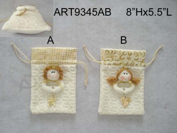 Wholesale 8"Hx5.5"L Angel Giftbag-2asst. -Christmas Decoration