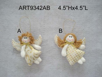 Ornamento de la decoración de la Navidad al por mayor que vuela angel-2asst.