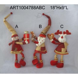 Wholesale Standing Christmas Toys with Gifts, 3 Asst