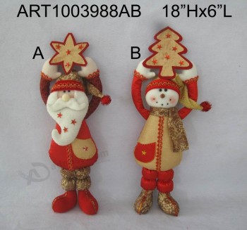 Wholesale Holiday Santa, Snowman and Reindeer Home Decoration Gift-3asst