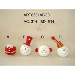 Wholesale Santa and Snowman Ornaments Christmas Tree Decoration Ornament-4assorted