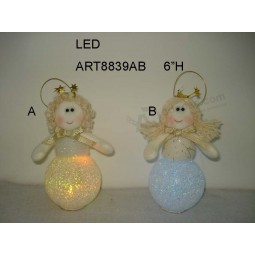 Atacado decoração de natal eva ornamentos de anjo iluminado