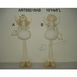 Wholesale Christmas Decoration Standing Cute Angel with Heart+Star