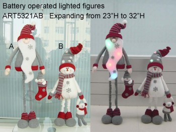 Wholesale Lighted up Christmas Decoration Gift LED with Expanding Legs