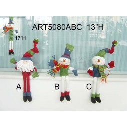 Wholesale Spring Body Santa and Snowman Christmas Decoration Gift-3asst.