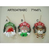 Custom design santa sneeuwpop eland kerstdecoratie krans-3asst