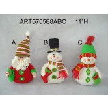 Aangepaste ontwerp santa en sneeuwman zelf oppas kerstversiering cadeau -2asst.