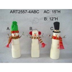 Regalo de la decoración del día de fiesta del muñeco de nieve del marshmallow -3asst al por mayor